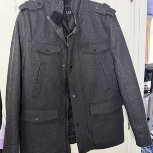 Guess Dark Gray Military Field Jacket
